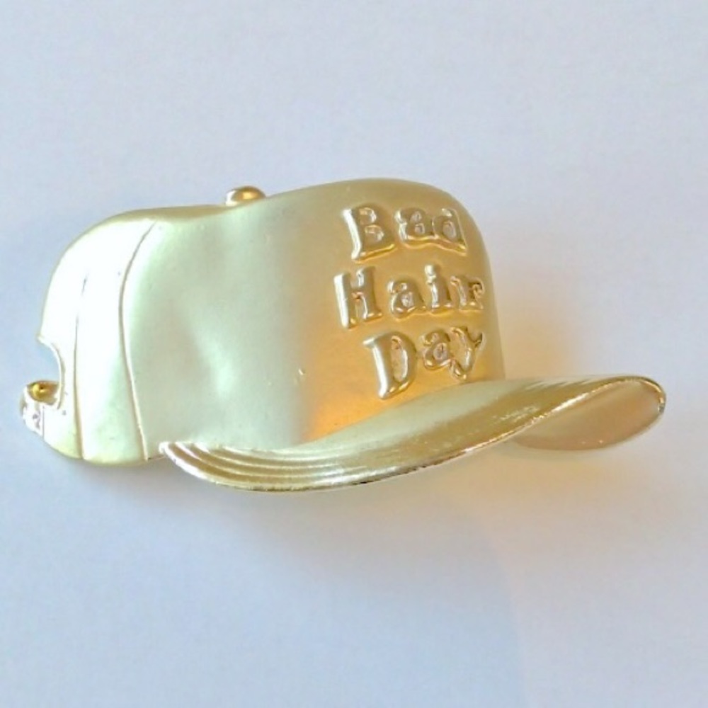Vintage - Bad Hair Day Baseball Cap Pin